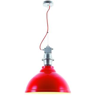 Elegant Lighting Industrial Collection Pendant lamp with Red Finish