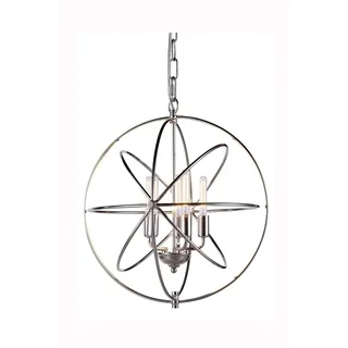 Elegant Lighting Vienna Collection 1453 Pendant lamp with Polished Nickel Finish