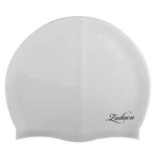 Zodaca Silicone Elastic Flexible Durable New Swimming Hat Comfortable Swim Cap For Adults