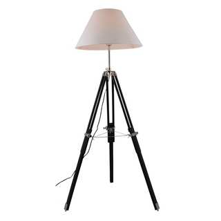 Elegant Lighting Ansel Tripod Floor Lamp with Chrome and Black Finish