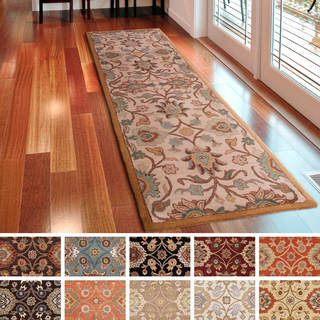 Hand-tufted Patchway Wool Runner Rug (3' x 12')