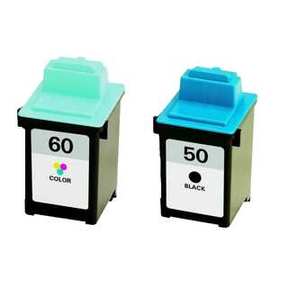 2PK 17G0050 ( #50 ) 17G0060 ( #60 ) Compatible Ink Cartridge For Lexmark P3150 Z705 Z710 Z715 (Pack of 2)