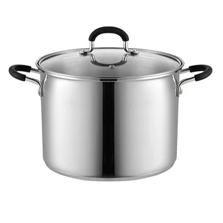 Cook N Home 02440 Stockpot Saucepot with Lid, Induction Compatible, 8 Qt Stainless steel
