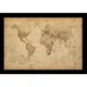 preview thumbnail 1 of 0, World Map 36-inch x 24-inch Antique Print with Contemporary Poster Frame