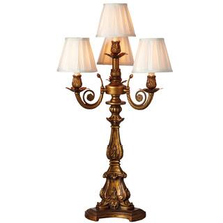 Downton Abbey Aristocratic Collection Ornate Gold 4-arm Table Lamp