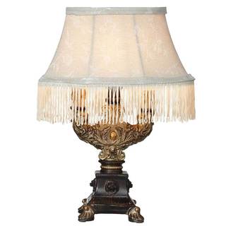 Downtown Abbey Aristocratic Collection Fringe Accent Lamp with Ornate Base