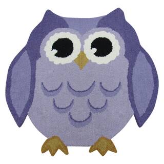 Hootie Patootie Owl RugPurple (3' x 3')