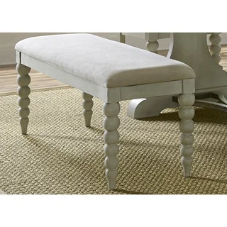 Cottage Harbor Dove Grey Linen Upholstered Bench