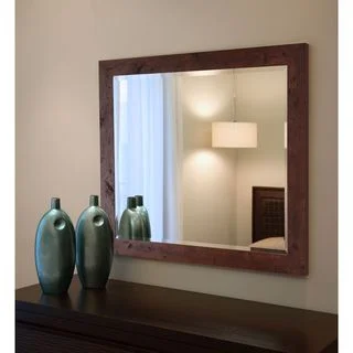 American Made Rayne Rustic Dark Walnut Wall/ Vanity Mirror