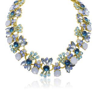 Adoriana Blue Crystal Bib Necklace