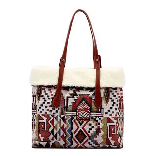 Pink Haley Evelyn Reversible Tribal Print Tote