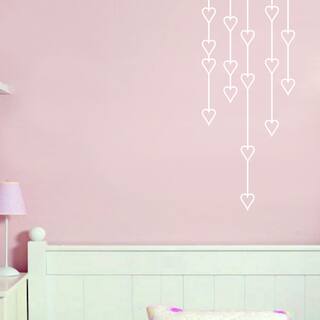Hanging Hearts 22-inch x 50-inch Wall Decal