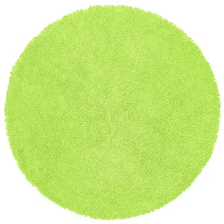 Green Shagadelic Chenille Twist (2'x2') Round Shag Rug