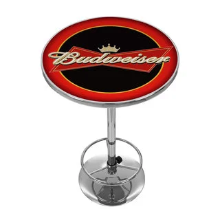 Budweiser Bowtie Red and Black Pub Table