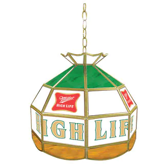 Miller High Life Stained Glass Tiffany Lamp - 16 Inches