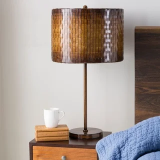 Rustic Dara Table Lamp with Iron Finish Iron Base