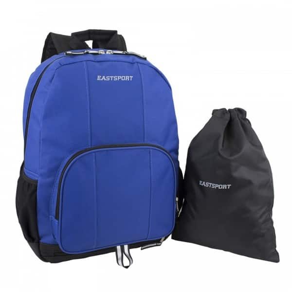 Eastsport Classic Backpack with Bonus Drawstring Bag