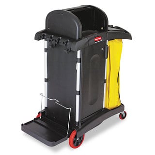 Rubbermaid Commercial Black High-Security Healthcare Cleaning Cart