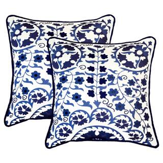 Susan Blue and White 20-inch Throw Pillow