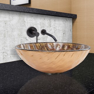 VIGO Playa Vessel Sink and Olus Faucet in Antique Rubbed Bronze Finish