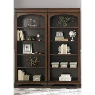 Chateau Valley Brown Cherry Bunching 5-Shelf Bookcase