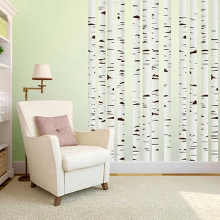 Printed Set of Birch Trees Wall Decals
