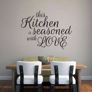 This Kitchen Is Seasoned With Love Wall Decal (36-inch x 27-inch)