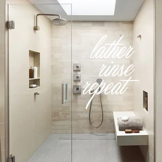Lather, Rinse, Repeat Bathroom Decal (18 x 24)