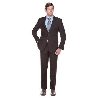 Verno De Palma Men's Brown Classic Fit Italian Styled Two-piece Suit