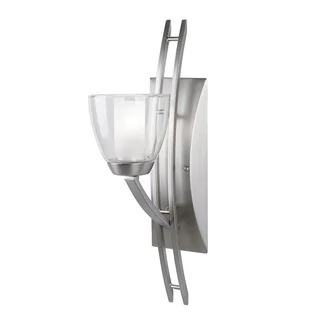 Contemporary 1-light Brushed Nickel Wall Sconce