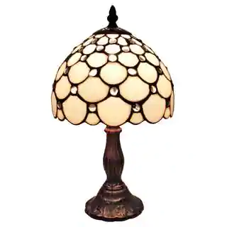Amora Lighting Tiffany Style Jeweled Mini Table Lamp