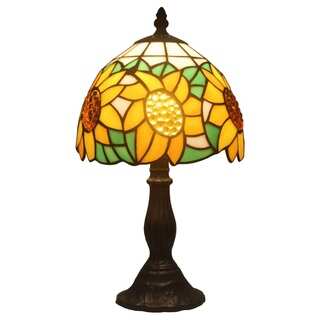 Amora Lighting Tiffany Style Sunflower Mini Table Lamp
