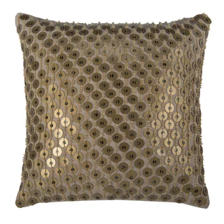 Rizzy Home 12 Inch Solid Sequined Accent Pillow