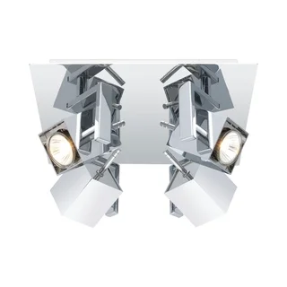 Eglo Mano 4-light 50-watt Square Ceiling Track Light with Chrome Finish