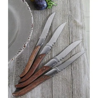 French Home Laguiole Connoisseur Rosewood Steak Knives (Set of 4)