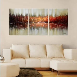 Pine Canopy Gunnison Hand-painted 3-piece Gallery-wrapped Canvas Art Set
