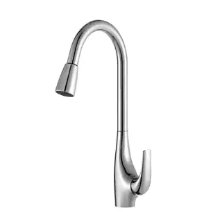 Kraus Single Lever Pull Down Kitchen Faucet and Soap Dispenser