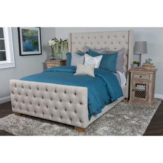 Kosas Home Skylar French Beige Tufted Bed Queen