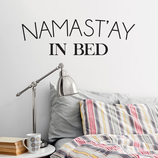 Namast'ay In Bed Wall Decal 48-inch x 16-inch