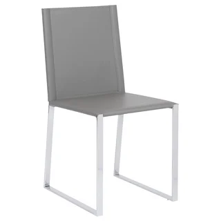 Cora Grey and Chrome Side Chair (Set of 2)