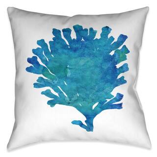 Laural Home Aqua Coral Decorative 18-inch Throw Pillow