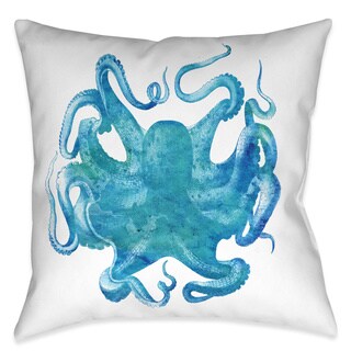 Laural Home Deep Aqua Decorative 18-inch Throw Pillow