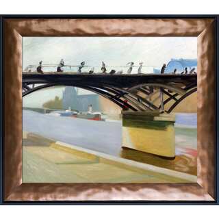 Edward Hopper 'Les Pont des Arts' 1907 Hand Painted Framed Canvas Art