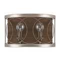 Austin Allen & Company Madeline Collection 2-light Brushed Silver W/Bronze Wall Sconce