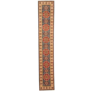 Herat Oriental Afghan Hand-knotted Kazak Wool Runner (2' x 11'3)