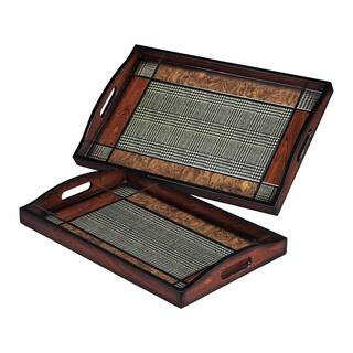 Sterling Checked Trays (Set of 2)