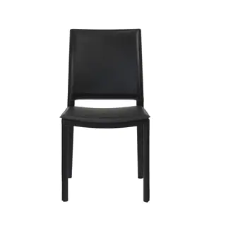 Kate Black Leather Side Chairs (Set of 4)