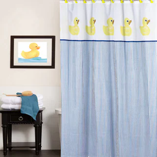 Classic Rubber Ducky Water Resistant Fabric Shower Curtain