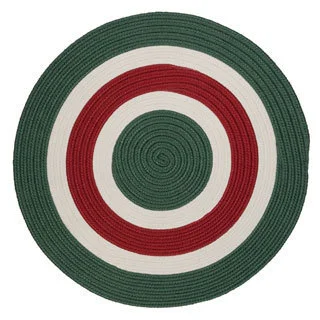 Holiday Banded Reversible Round Rug (3' x 3')