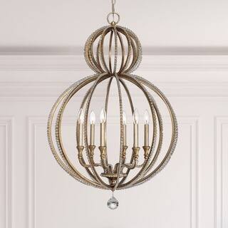 Crystorama Garland Collection 6-light Distressed Twilight Chandelier